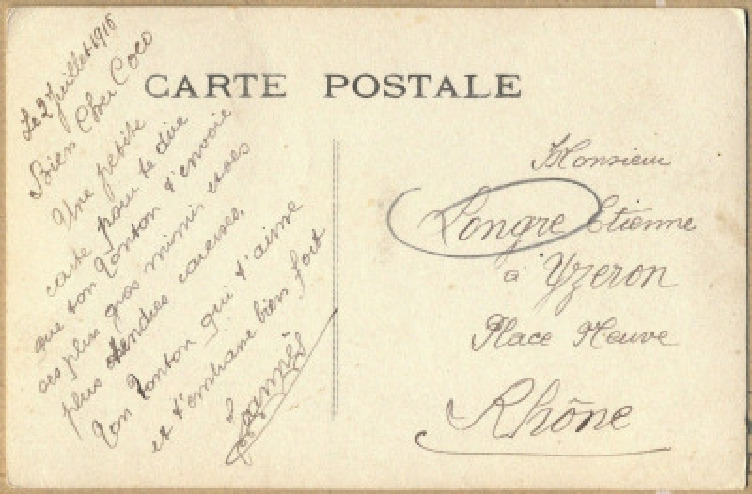 Olivier Longre – Lettre à Jeanne carte postale