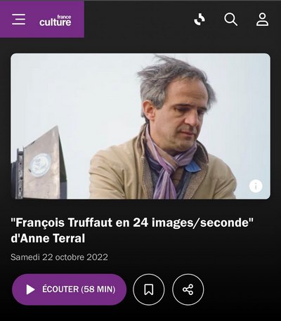 "François Truffaut en 24 images/seconde" d'Anne Terral