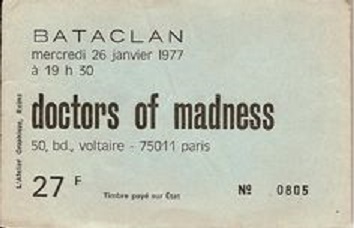 1977 01 26 Doctors of Madness Bataclan Billet