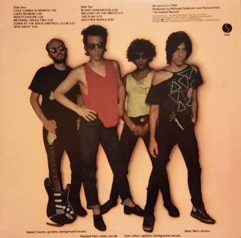 Blank Generation verso