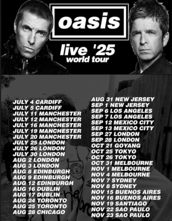 Oasis World Tour Poster