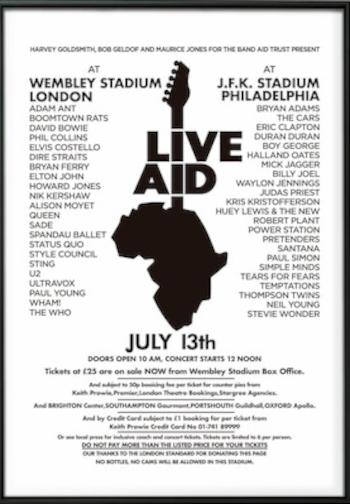 Affiche Live Aid