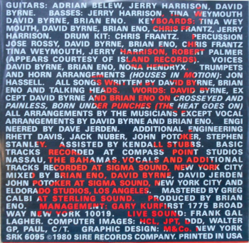 Remain In Light Inner Sleeve 2