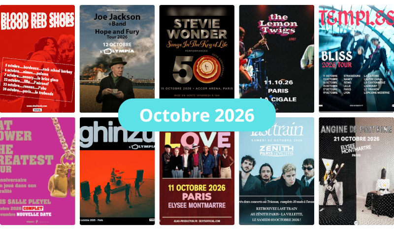 agenda de concerts octobre 26